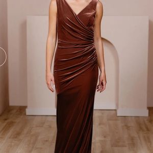 Revelry Velvet Terracotta Dress